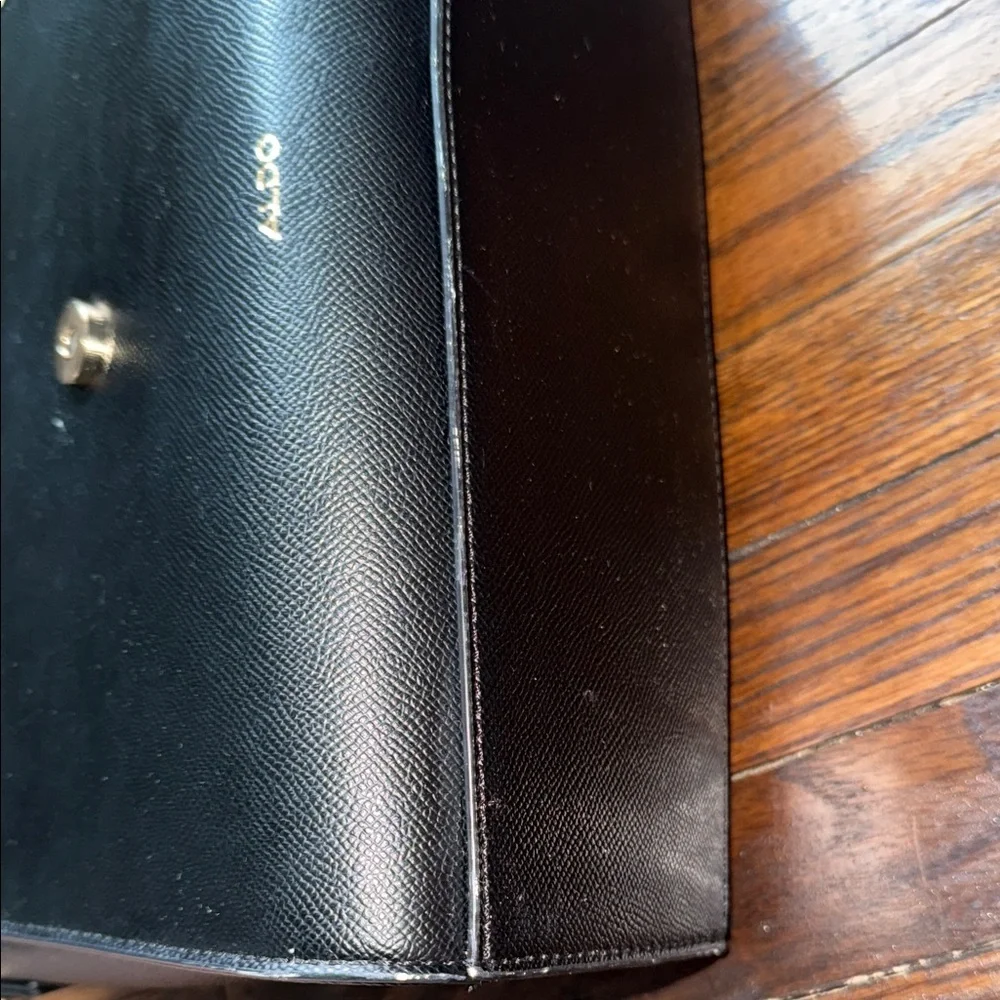 ALDO Black Top Handle Crossbody Bag Gold Hardware